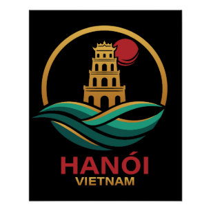 Póster Hanoi Vietnam Sudeste Asiático