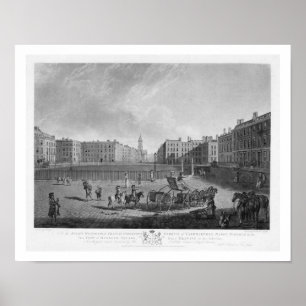 Póster Hanover Square, from a set of four views of London