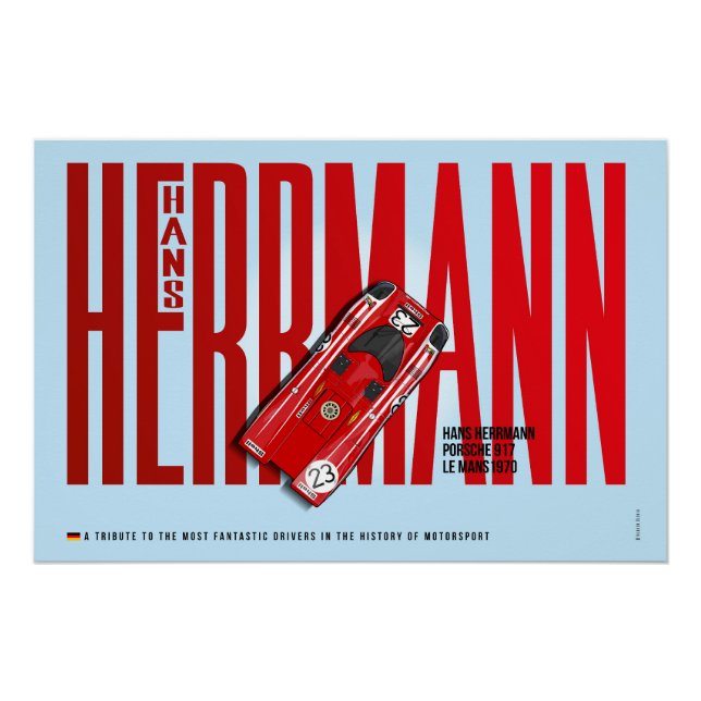 Póster Hans Herrmann P 917 Tribute (Anverso)
