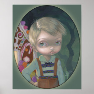 Póster Hansel ART PRINT cebada de ojos grandes Gretel dul