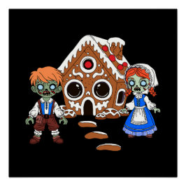 Póster Hansel y Gretel zombies