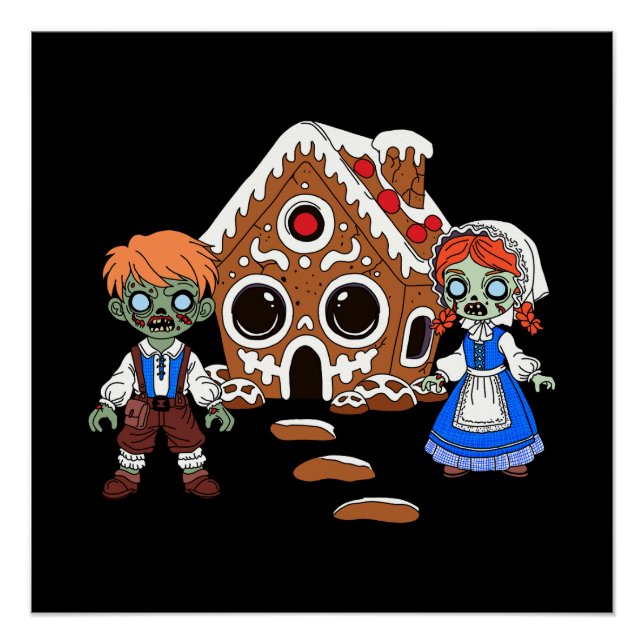 Póster Hansel y Gretel zombies (Anverso)