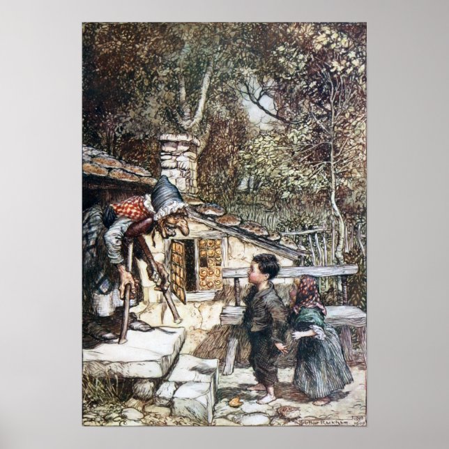 Póster Hansel y Grethel conocen a la Bruja (Frente)