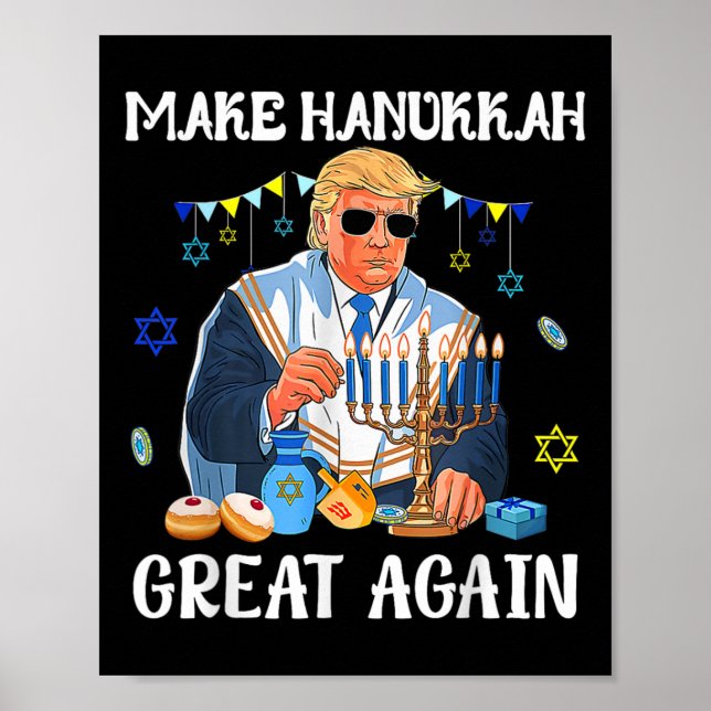 Póster Hanukkah Grande de nuevo judío Feo Chanukah Swe (Frente)