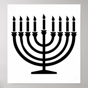 Póster Hanukkah Menorah