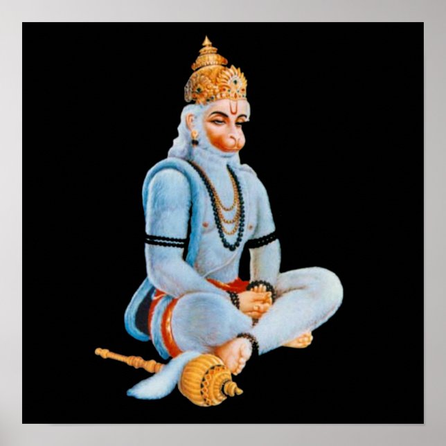 PÓSTER HANUMAN - ANJANEYA - HINDU - BUDISMO (Frente)