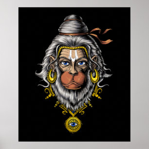 Póster Hanuman Hinduismo God