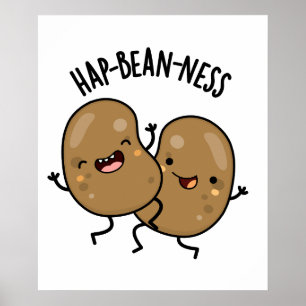 Póster Hap-bean Funny Bean Puns