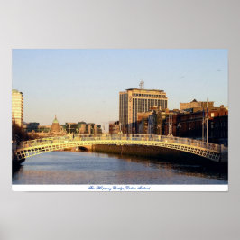 Póster Ha'penny Bridge Dublin Ireland