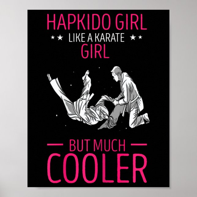Póster Hapkido Artes Marciales Coreanas Hapkido Lanzadas  (Frente)