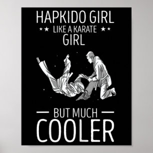 Póster Hapkido lanza como un Chica de Karate