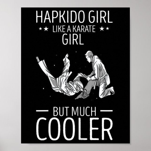 Póster Hapkido lanza como un Chica de Karate (Frente)