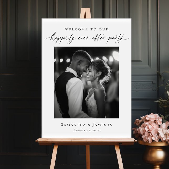 Póster Happily Ever After Photo Welcome wedding (Subido por el creador)