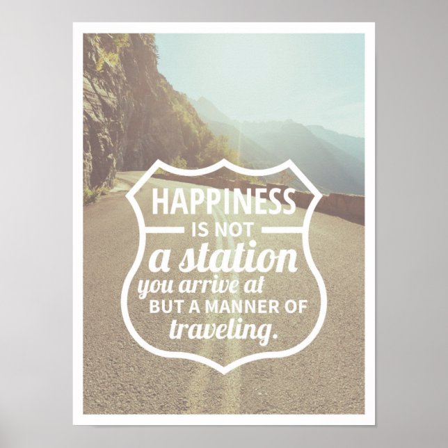 Póster Happiness Encouragement Success Life Tips QuoteArt (Frente)