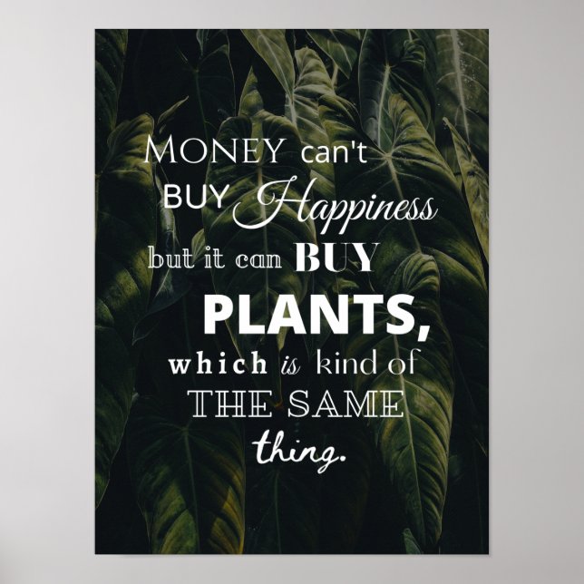 Póster Happiness Is Plants Poster (Frente)