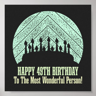 Póster Happy 49th birthday to the most wonderful person