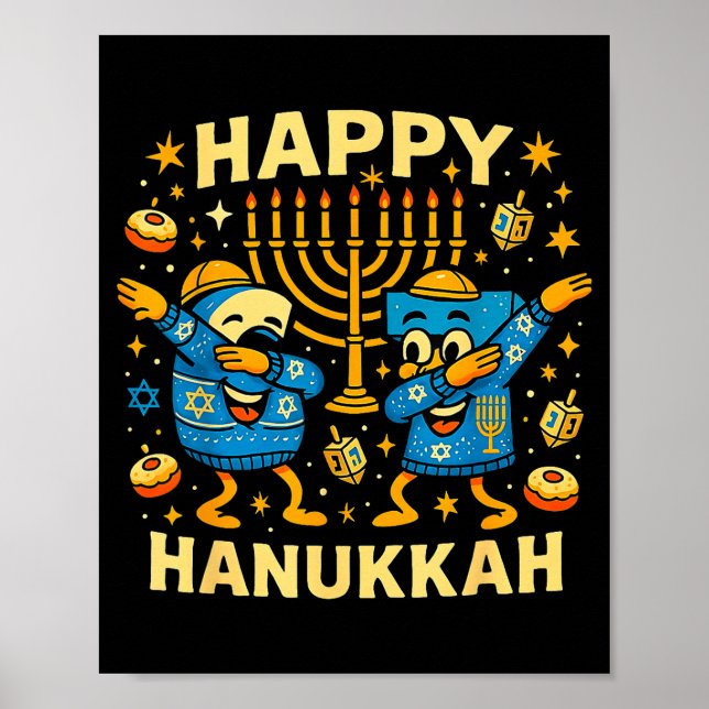 Póster Happy 67 Hanukkah Funny Holiday Meme Design  (Frente)