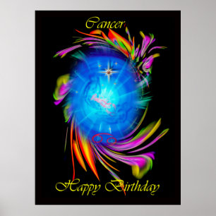 Póster Happy Birthday Cancer - cáncer