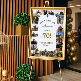 Póster Happy Birthday Cheers To 70 Years Photo Collage