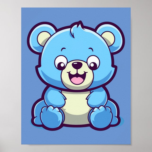 Póster Happy Bluey Bear (Frente)
