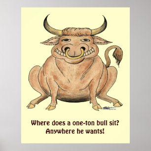 Póster Happy Bull