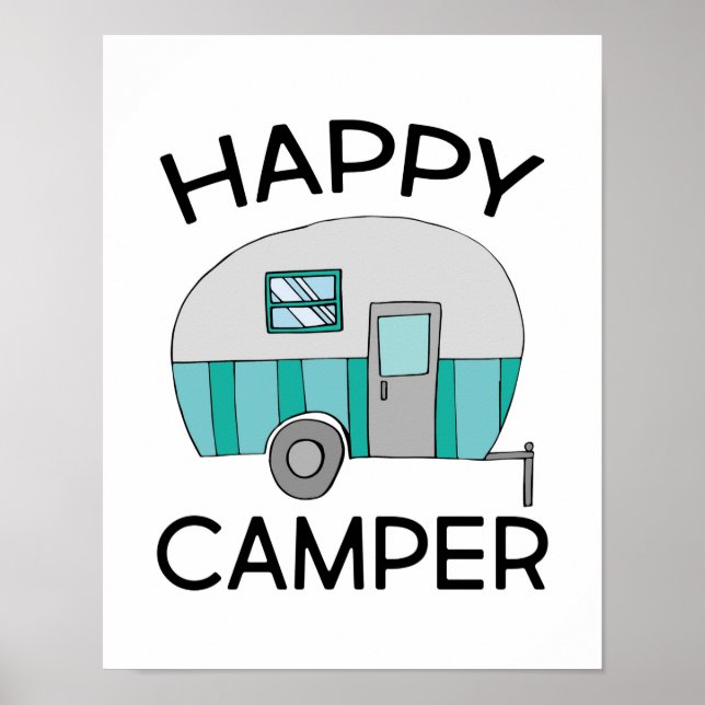 Póster Happy Camper Trailer (Frente)