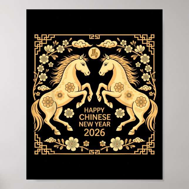 Póster Happy Chinese New Year 2026 Tee Lunar New Year Of  (Frente)