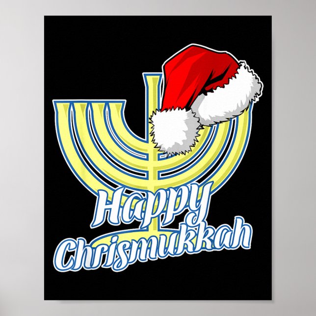 Póster Happy Christmukkah Hanukkah Christmas  (Frente)