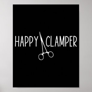 Póster Happy Clamper - Hombres Mujeres Técnico Quirúrgico