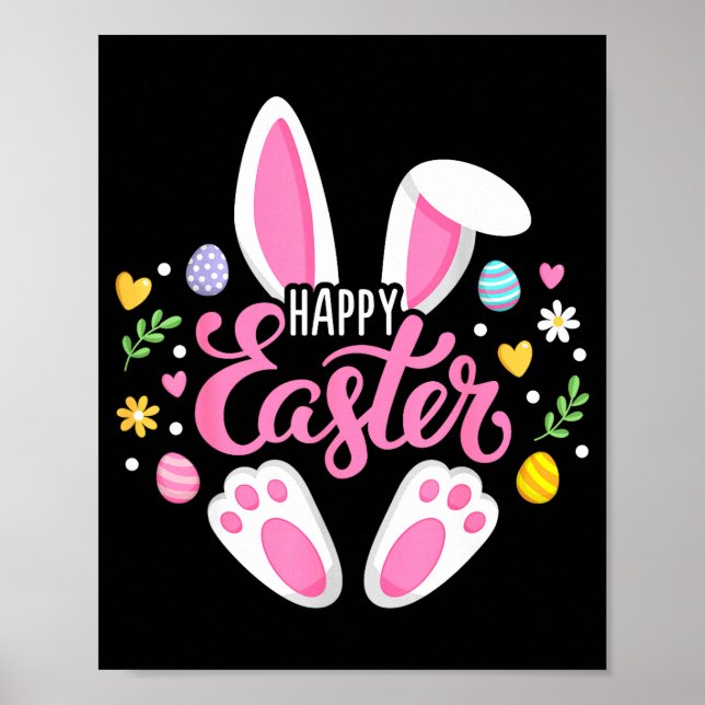 Póster Happy easter bunny easter egg hunt squad easterHap (Frente)