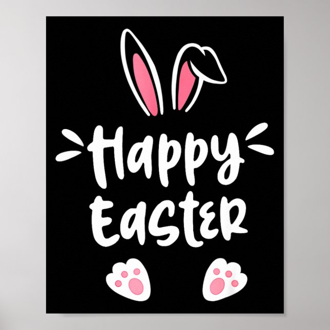 Póster Happy easter bunny spring easter egg easter menHap (Frente)