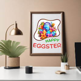 Póster Happy Eggster - Baby Rabbit