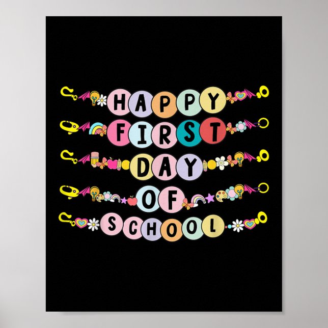 Póster Happy First Day Of School Friendship Bracelets Kid (Frente)