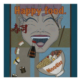 Póster Happy food