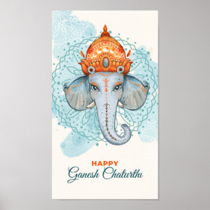 Póster Happy Ganesh Chaturthi