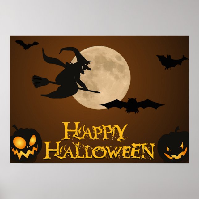 PÓSTER "HAPPY HALLOWEEN" FLYWITCH (Frente)