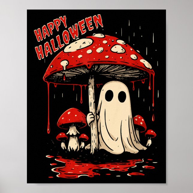 Póster Happy Halloween Ghost  (Frente)