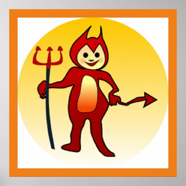 PÓSTER "HAPPY HALLOWEEN" LITTLE DEVIL (Frente)