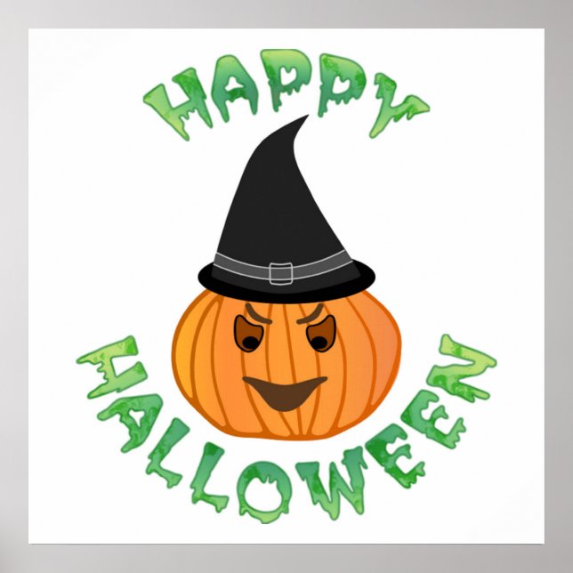 PÓSTER "HAPPY HALLOWEEN" PUMPKIN (Frente)
