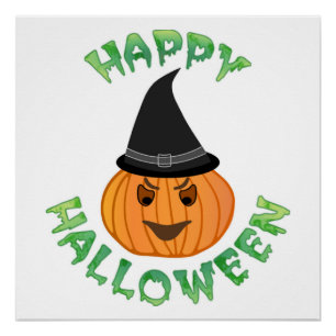 PÓSTER "HAPPY HALLOWEEN" PUMPKIN