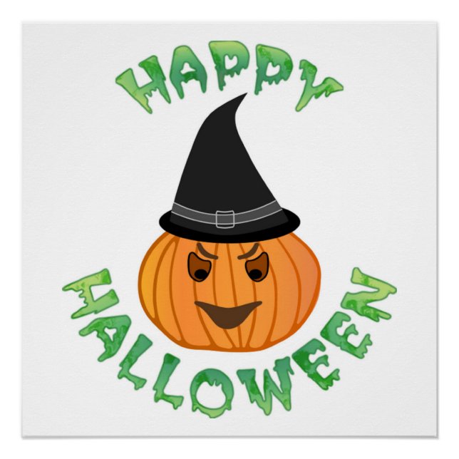PÓSTER "HAPPY HALLOWEEN" PUMPKIN (Anverso)