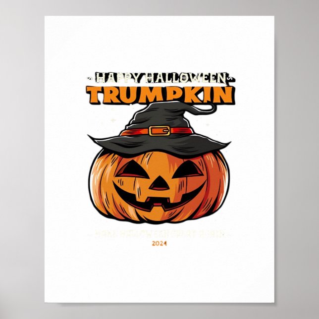 Póster Happy Halloween Trumpkin Classic (Frente)