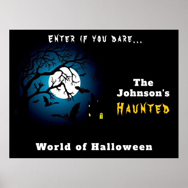 Póster Happy Halloween | Welcome to Scary Haunted House (Frente)