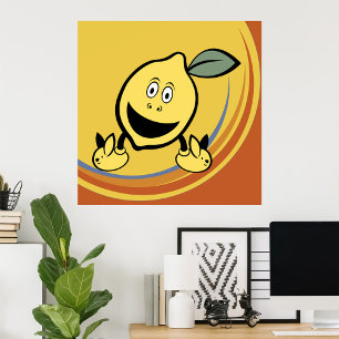 Póster Happy Lemon Face