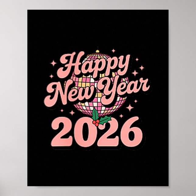Póster Happy New Year 2026 Celebration For Party Lovers  (Frente)