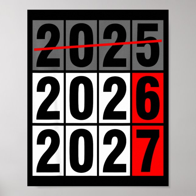 Póster Happy New Year 2026 Coming Soon 2027 67 Meme Six S (Frente)