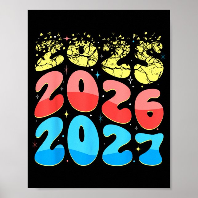 Póster Happy New Year 2026 Coming Soon 2027 Funny 67 Meme (Frente)