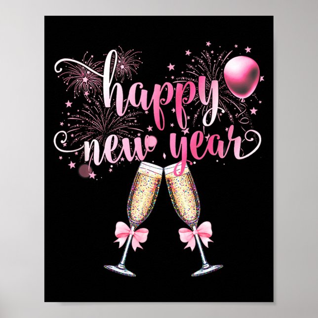 Póster Happy New Year 2026, Cute Funny Gift Men, Women  (Frente)