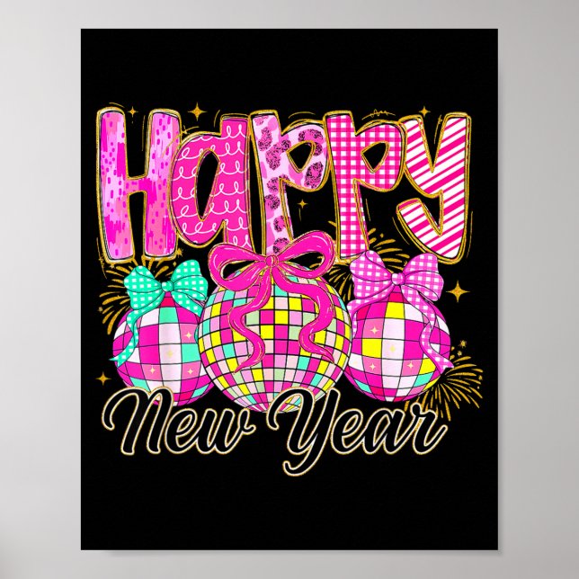 Póster Happy New Year 2026 Family Celebration New Years E (Frente)