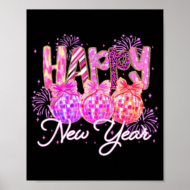 Póster Happy New Year 2026 Family Celebration New Years E (Frente)